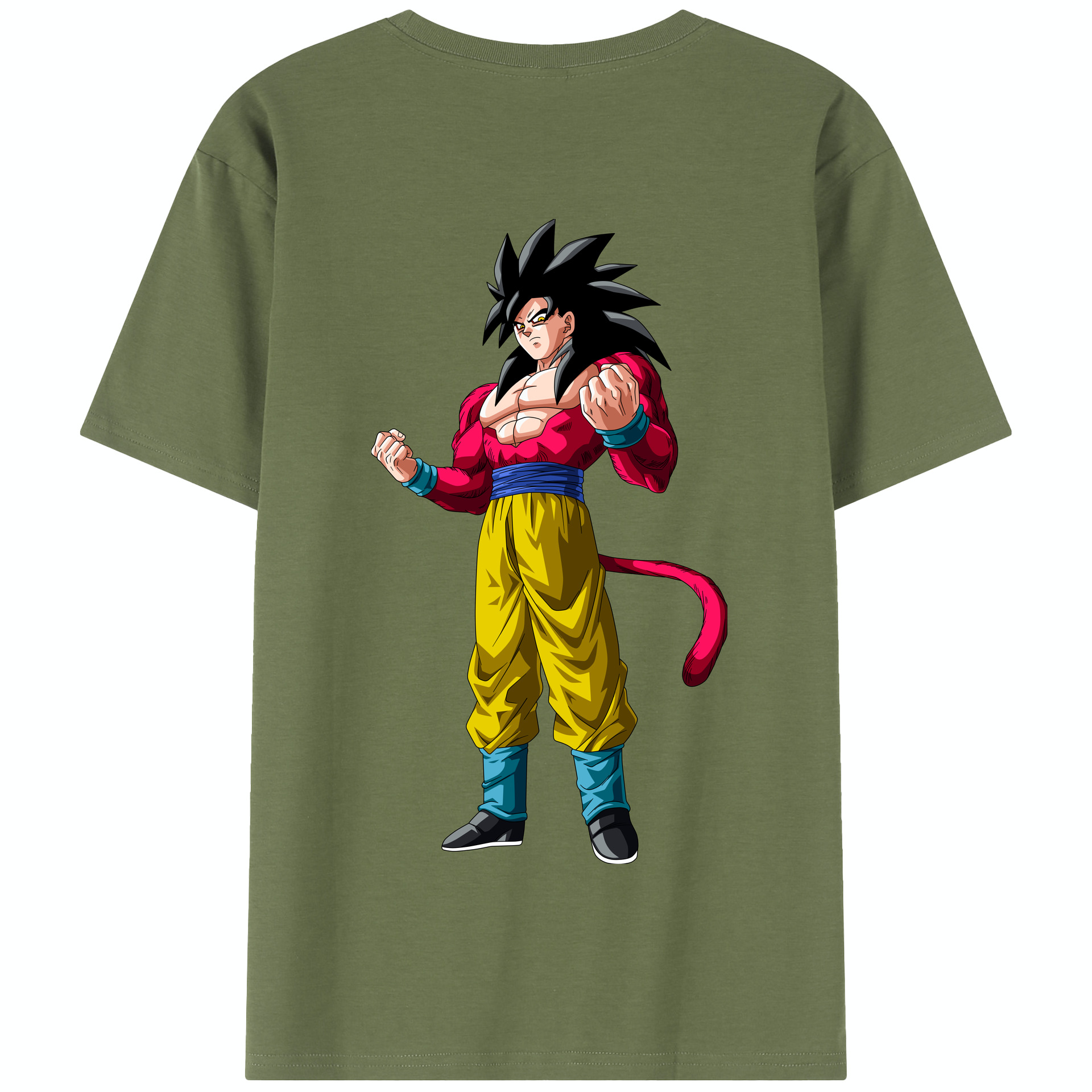 （画像用） ドラゴンボール 孫悟空（そん ごくう）Son Goku カカロット DRAGON BALL Kakarotto 綿100％半袖Tシャツ（背面プリント）